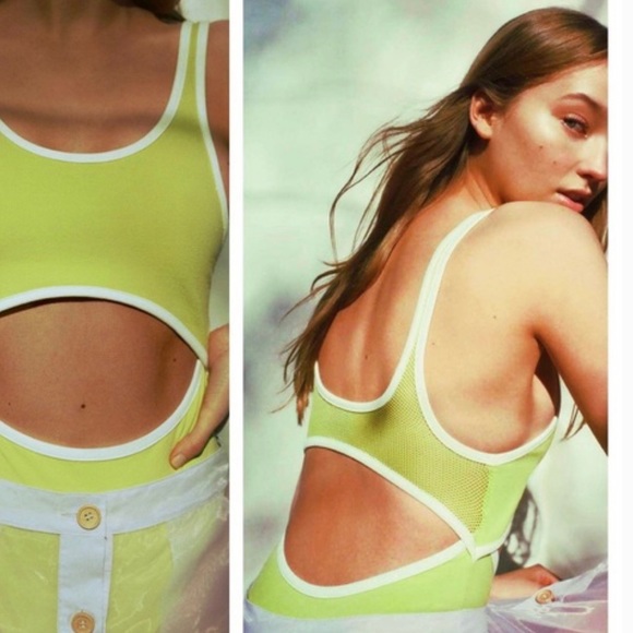 Urban Outfitters Out From Under Jax Neon cut out bodysuit size Medium - Picture 3 of 11